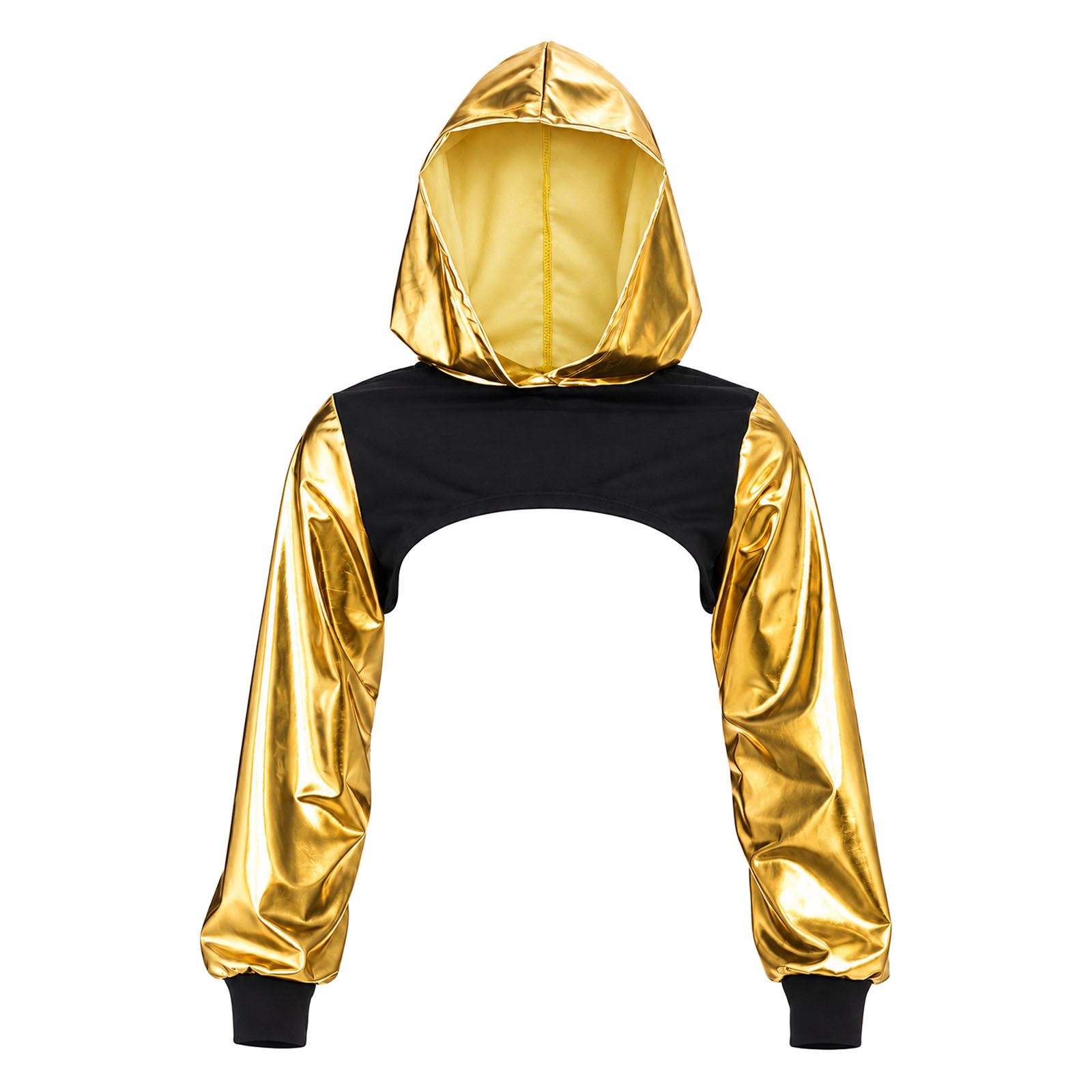 Blusa cropped com capuz metáli - Music avaliação e preço