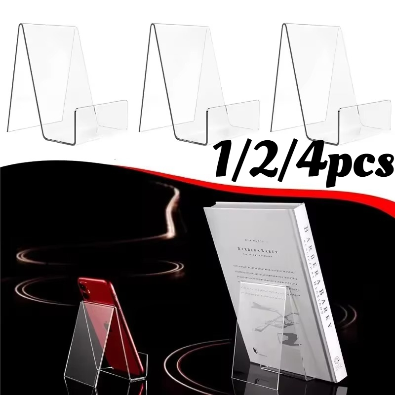 1/2/4 unidades – Suporte trans - Clear Acrylic Book Stand Holder avaliação e preço