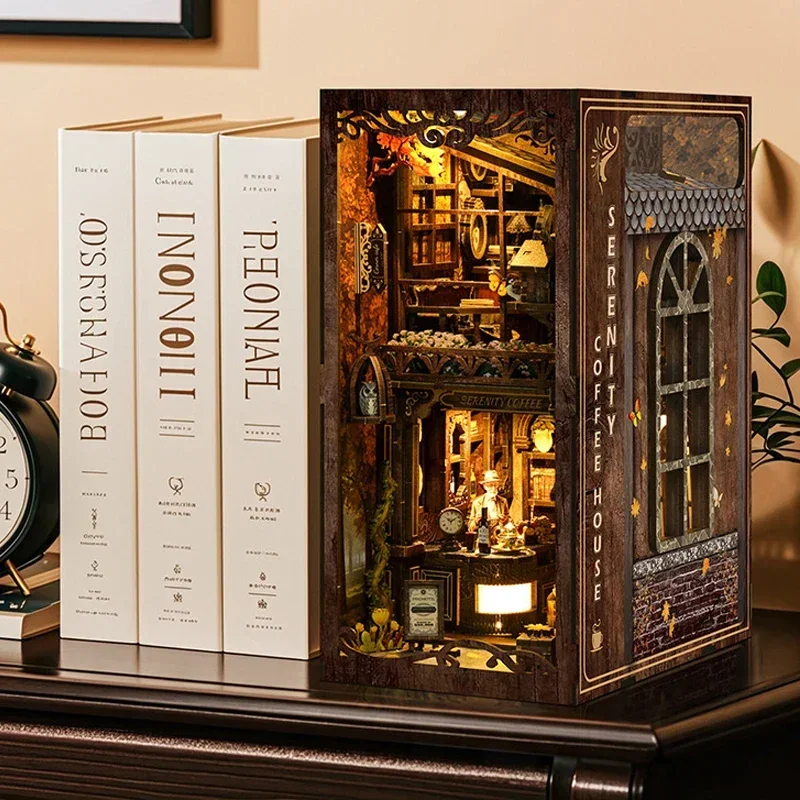 Estante de Livros Serenity Cof - Diy Wooden Book Nook Kit Shelf Insert avaliação e preço